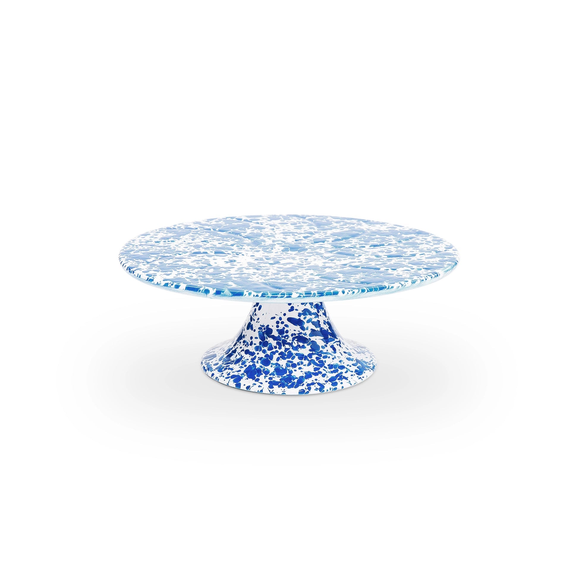 Crow Canyon Home - Splatter Enamelware Cake Stand | Blue Splatter