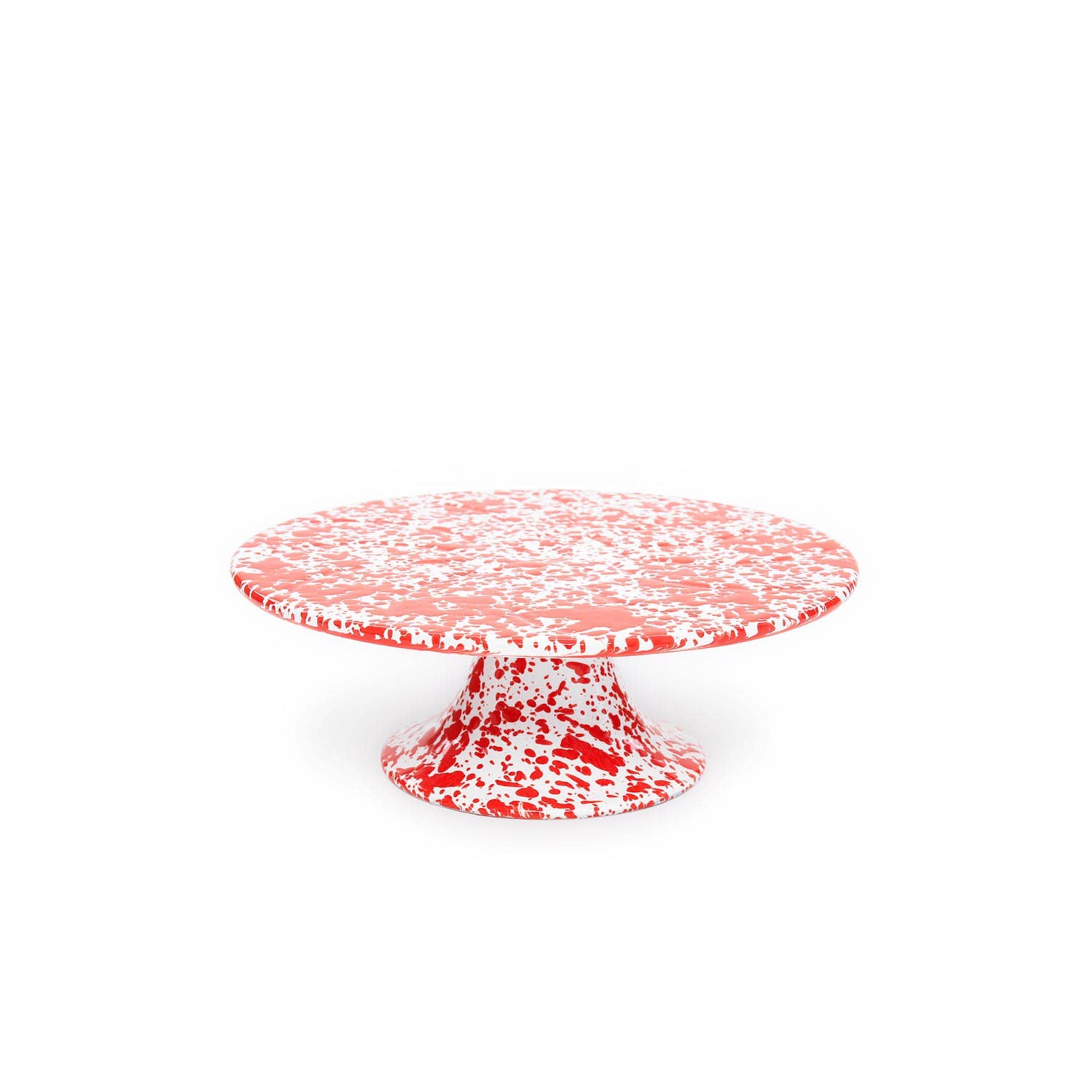 Crow Canyon Home - Splatter Enamelware Cake Stand | Red Splatter