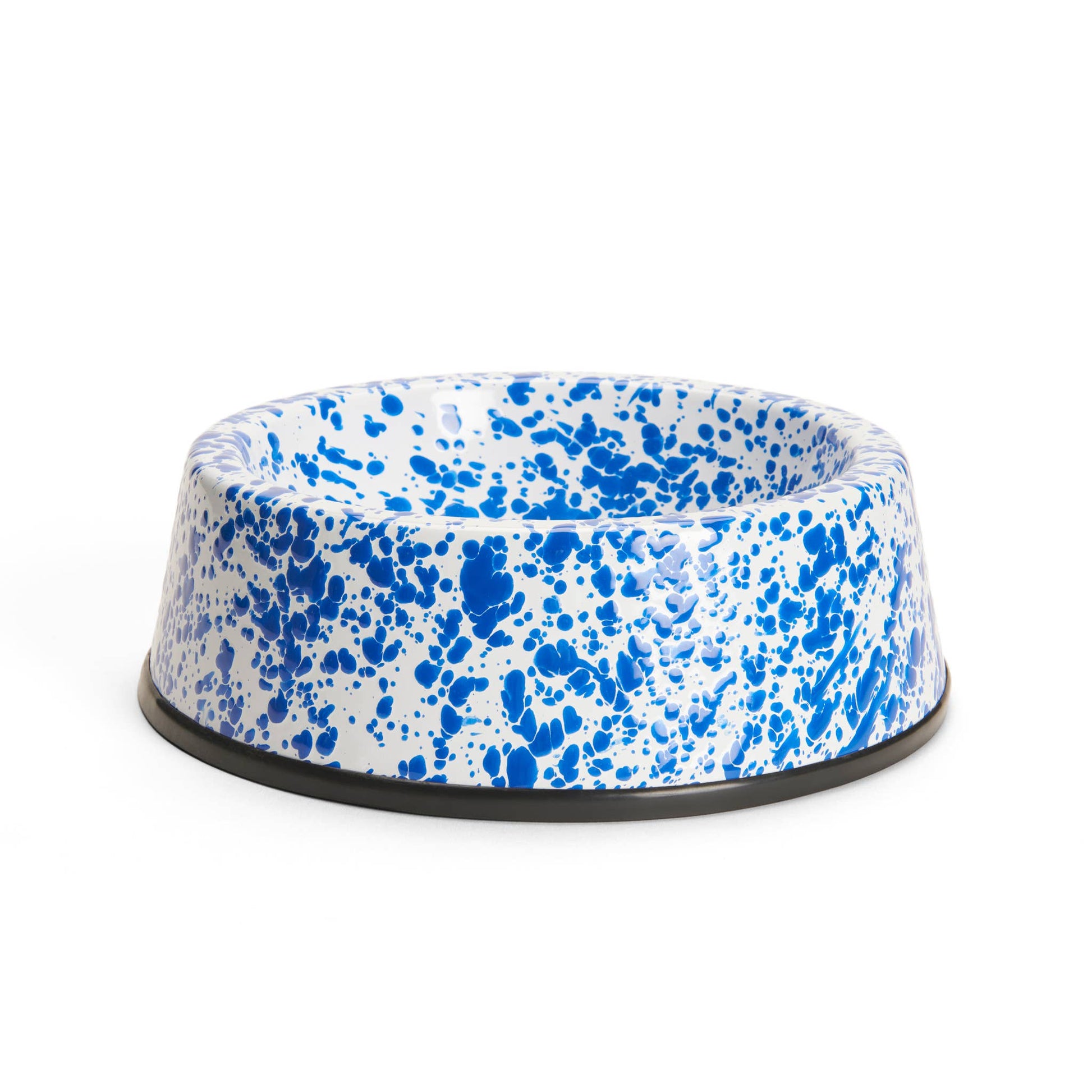 Crow Canyon Home - Splatter Enamelware Large Pet Bowl | Blue Splatter - Preston Apothecary