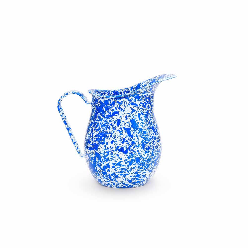 Crow Canyon Home - Splatter Enamelware Large Pitcher | Blue Splatter