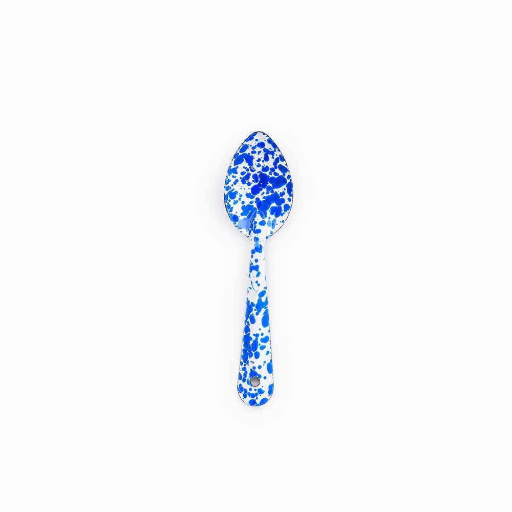 Crow Canyon Home - Splatter Enamelware Medium Spoon | Blue Splatter