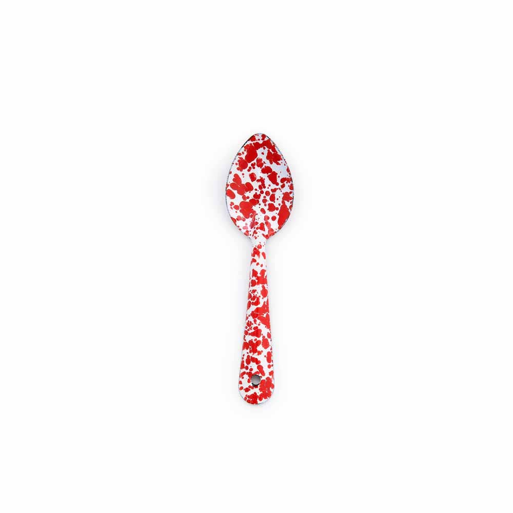 Crow Canyon Home - Splatter Enamelware Medium Spoon | Red Splatter