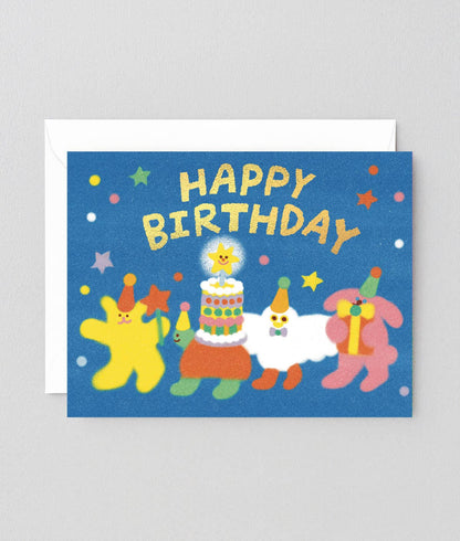 Wrap - 'Happy Birthday Parade' Kids Birthday Greetings Card  Wrap   