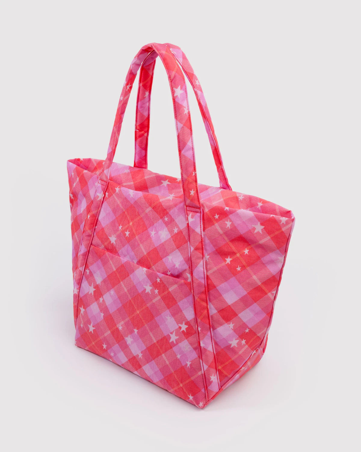 BAGGU - Cloud Bag - Pink Star Plaid