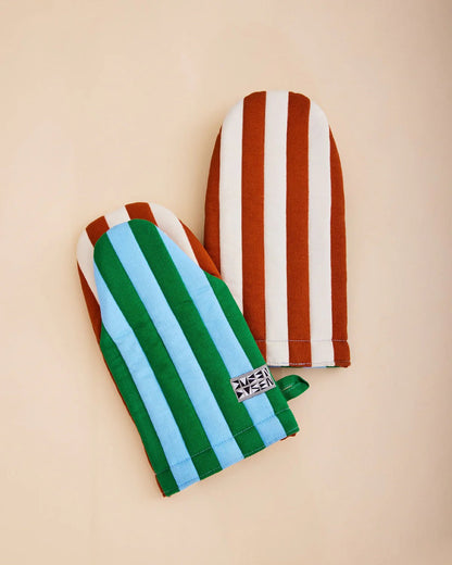 DUSEN DUSEN Stripe Oven Mitt | Broccoli - Preston Apothecary