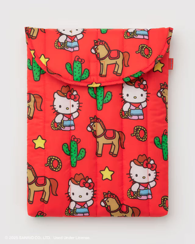 BAGGU - Puffy Laptop Sleeve 16" - Hello Kitty Western