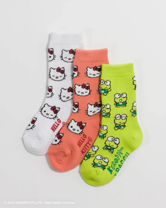 BAGGU Kids Crew Sock Set of 3 | Sanrio Friends