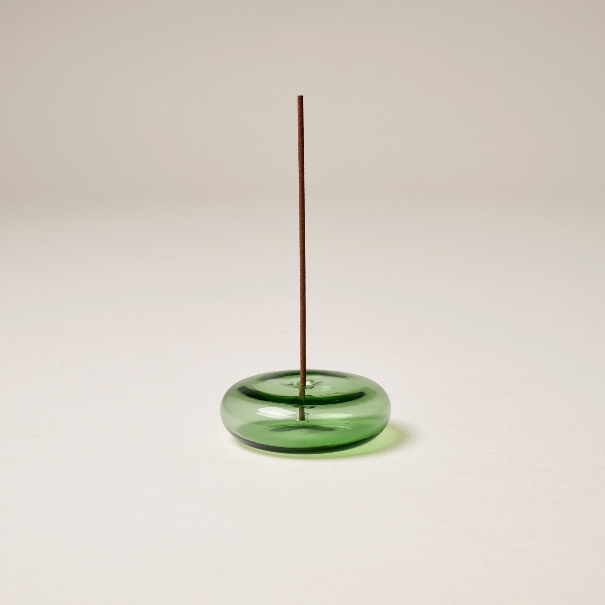 GENTLE HABITS Glass Vessel Incense Holder - GREEN