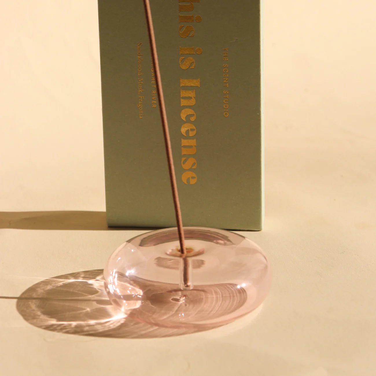 GENTLE HABITS Glass Vessel Incense Holder - Pink