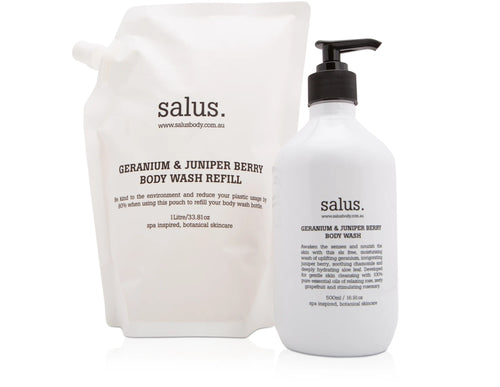 SALUS Geranium & Juniper Berry Body Wash Bundle