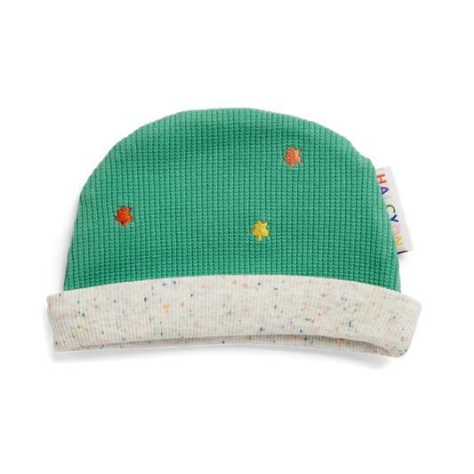 HALCYON NIGHTS Forest Green Organic Baby Hat