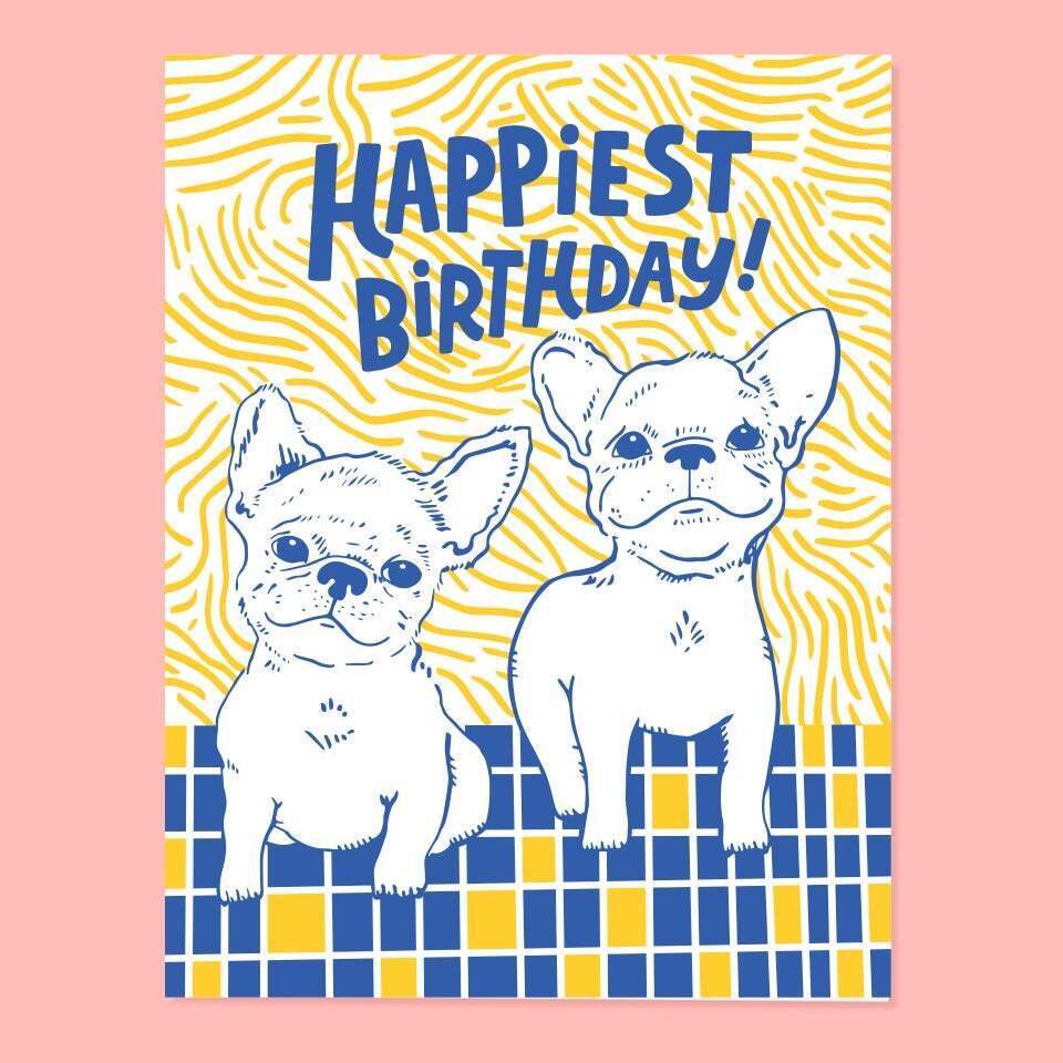 Happy Birthday Frenchie Card - Preston Apothecary