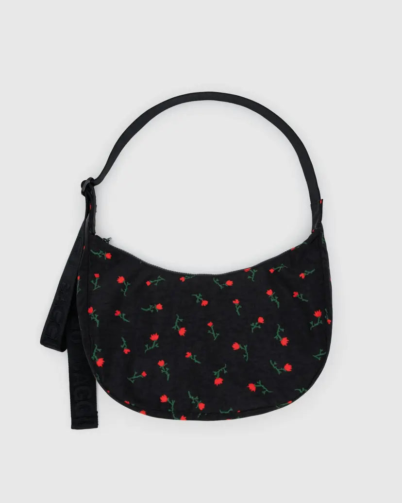 BAGGU - Medium Nylon Crescent Bag - Painted Wildflower
