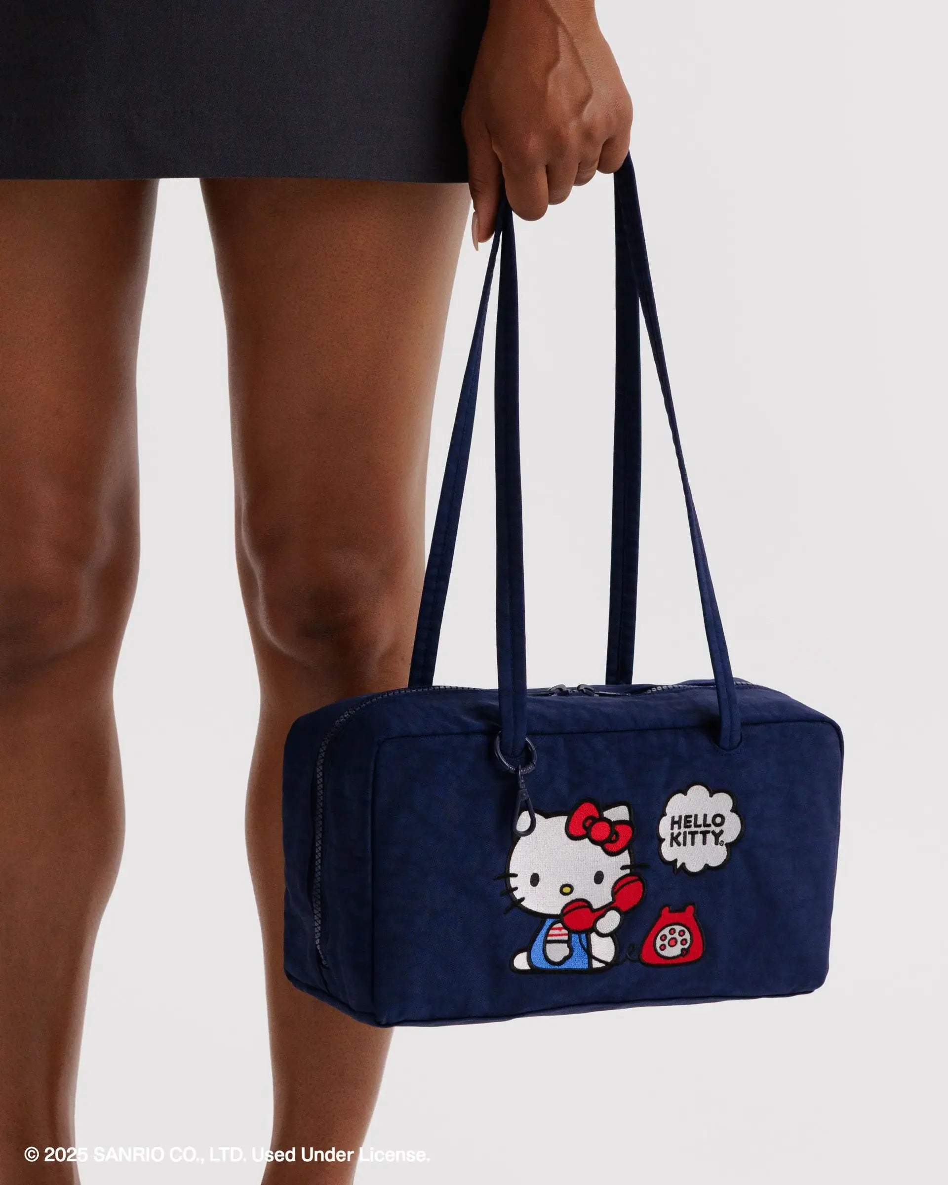 BAGGU - Nylon Bowler Bag - Embroidered Hello Kitty Phone