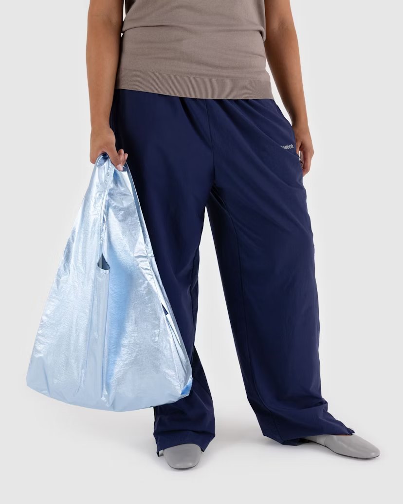 BAGGU Standard Bag - Metallic Light Blue Apparel & Accessories Baggu   