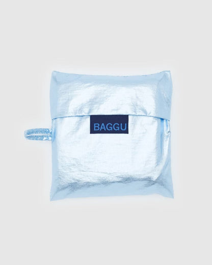 BAGGU Standard Bag - Metallic Light Blue Apparel & Accessories Baggu   