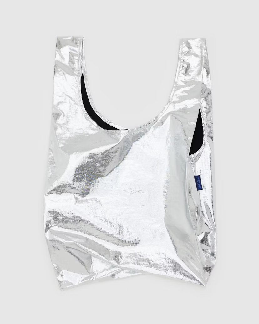 BAGGU Standard Bag - Silver Metallic Apparel & Accessories Baggu   