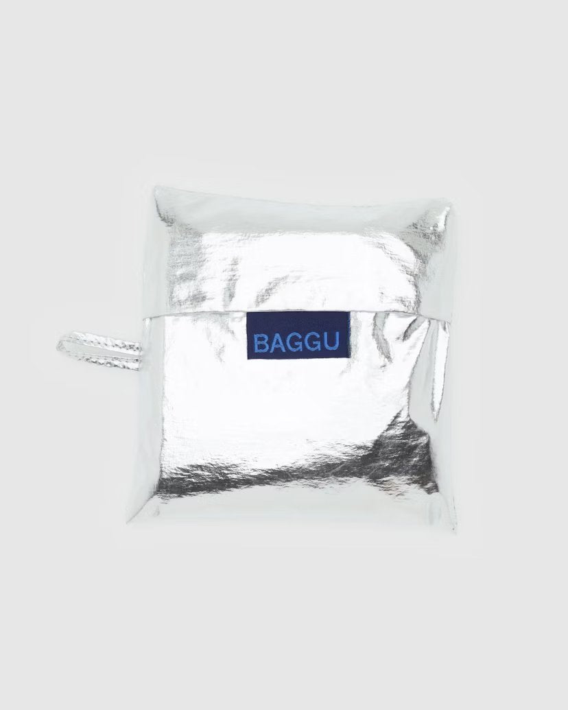 BAGGU Standard Bag - Silver Metallic Apparel & Accessories Baggu   