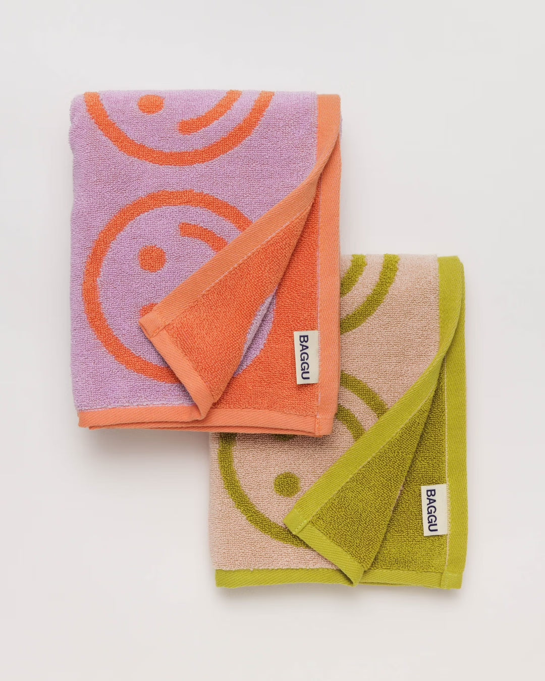 BAGGU Hand Towel Set of 2 - Happy Lilac Ochre