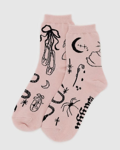 BAGGU Crew Sock - Ballet Icons Socks Baggu   