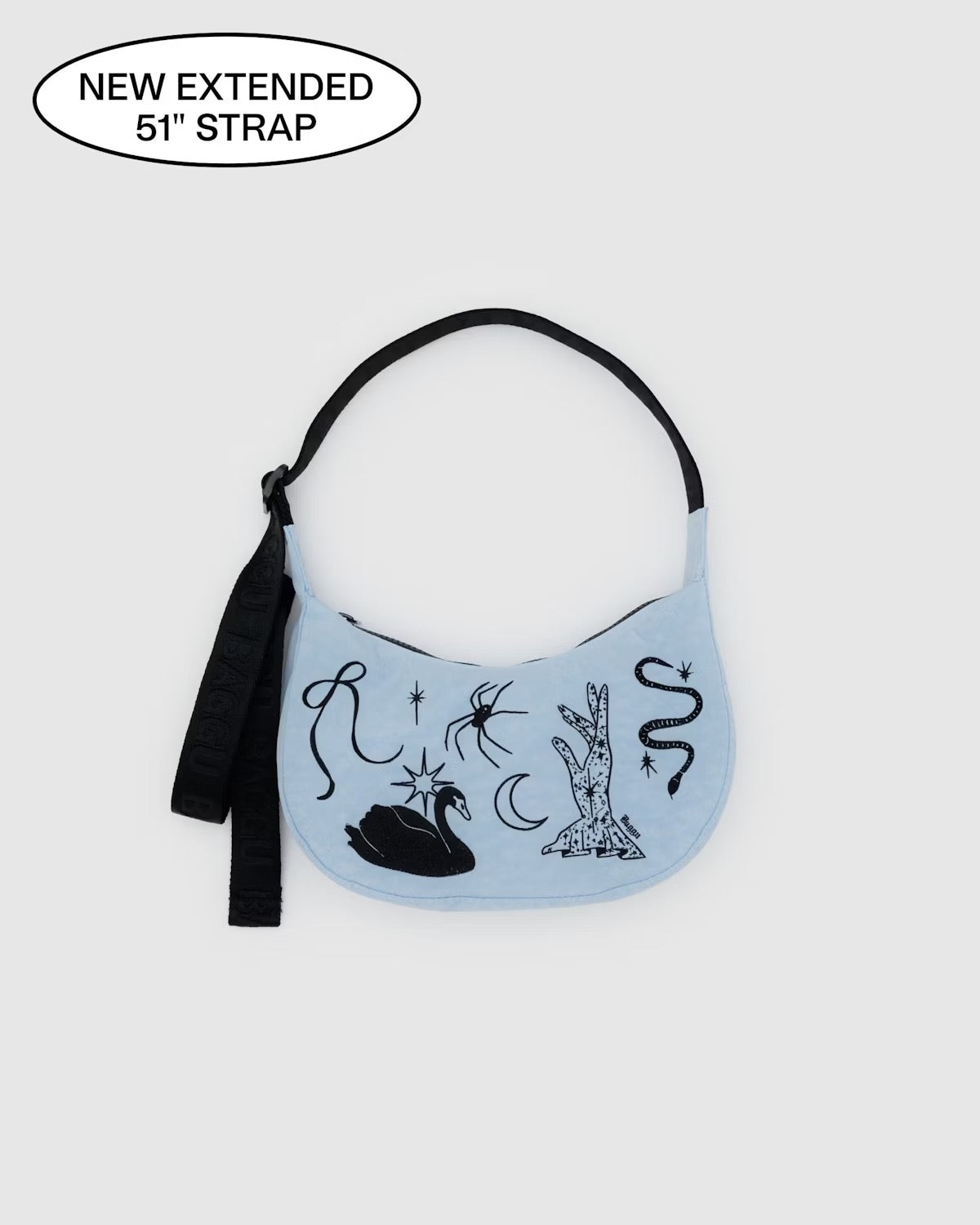 BAGGU | Small Nylon Crescent Embroidered Ballet Icons Bag Baggu   