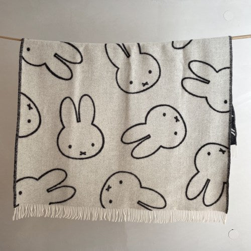 MAISON DEUX - Miffy Blanket White Black