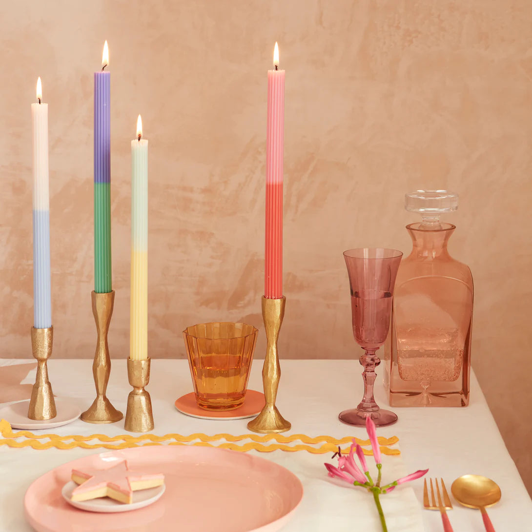 MERI MERI - Multi Block Colour Table Candles (x 4)