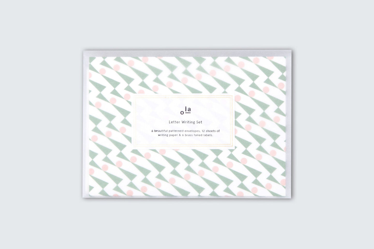 OLA Letter Writing Set - Enid Pink/Green - Preston ApothecaryOla