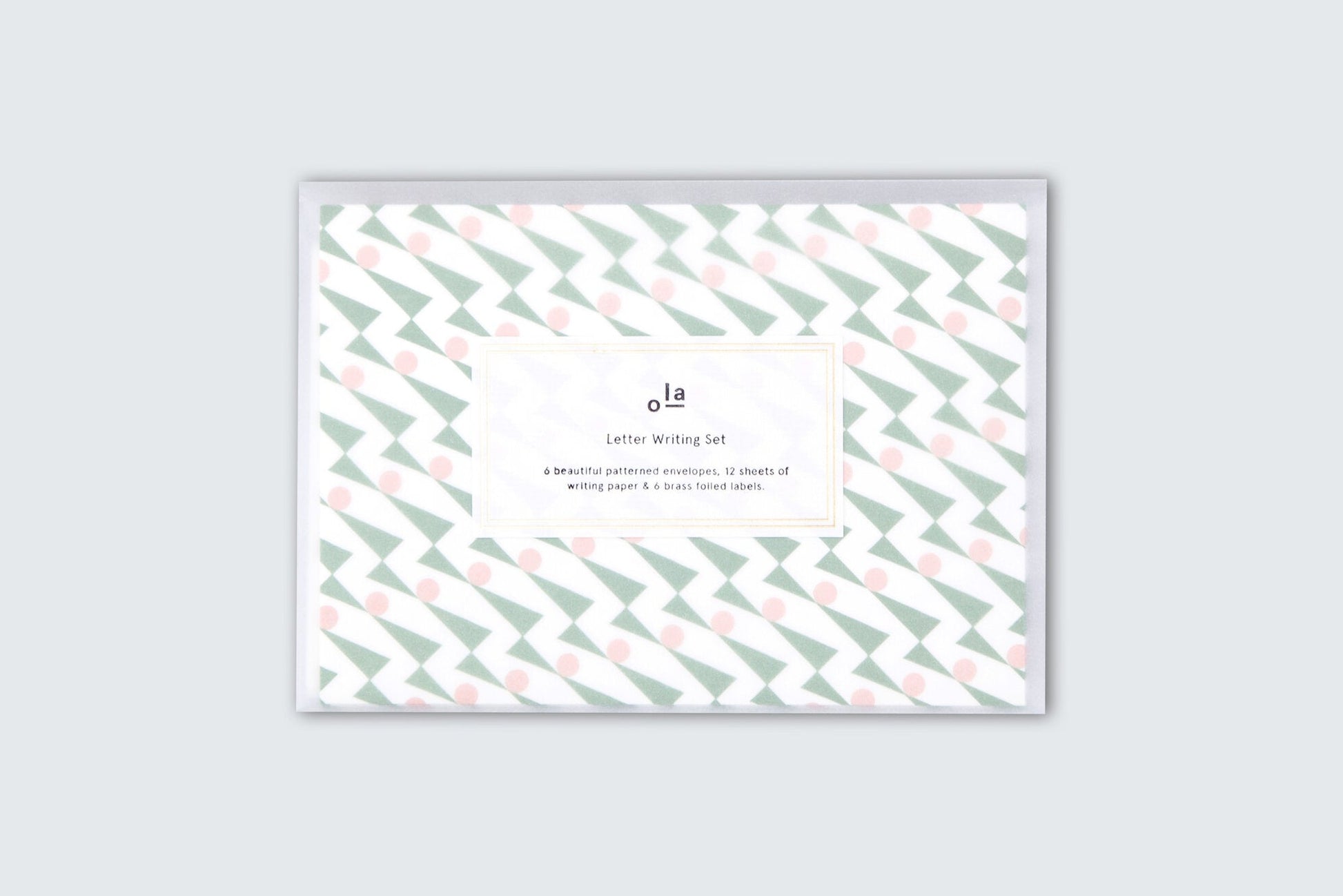 OLA Letter Writing Set - Enid Pink/Green - Preston ApothecaryOla
