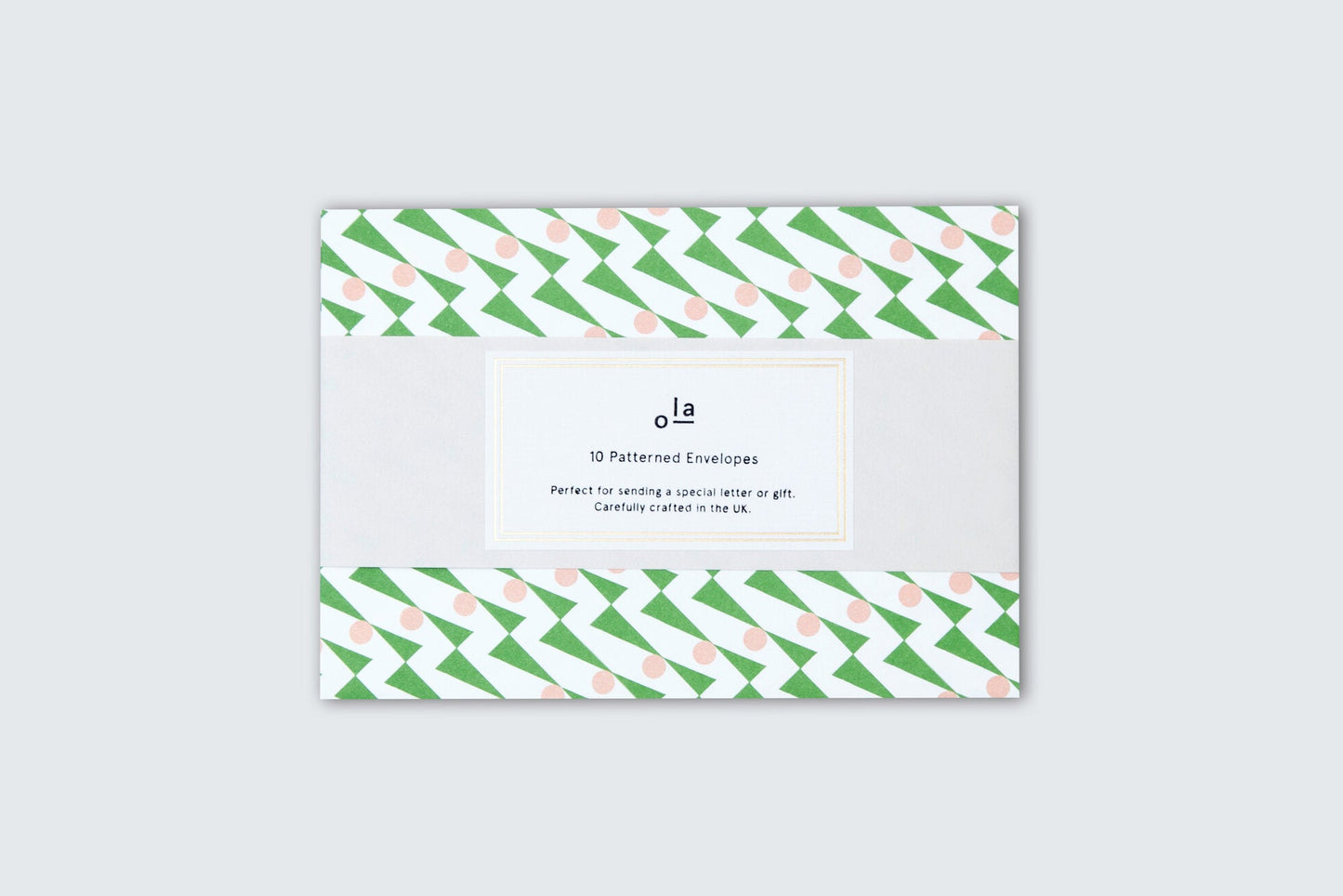 OlaOLA Patterned Envelopes Set of 10 - Enid Pink/GreenPreston Apothecary