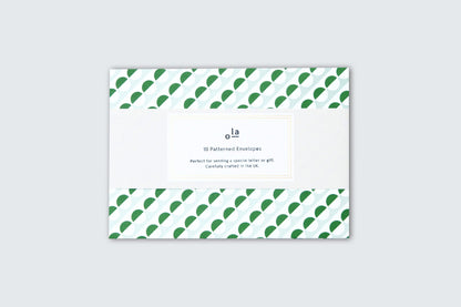 OlaOLA Patterned Envelopes Set of 10 - Sophie Blue/GreenPreston Apothecary