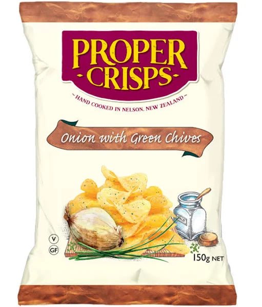 PROPER CRISPS - Onion with Green Chives  Preston Apothecary   