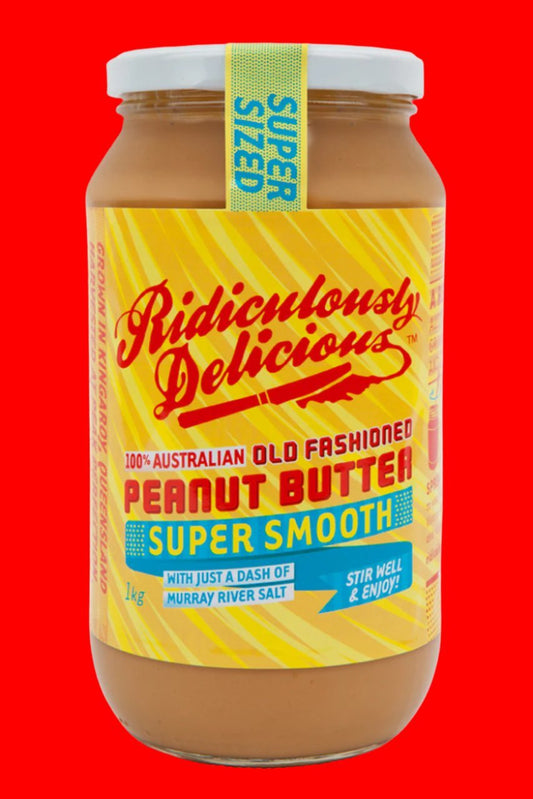 RIDICULOUSLY DELICIOUS Super Smooth Peanut Butter 1KG SUPER SIZED peanut butter Ridiculously delicious   