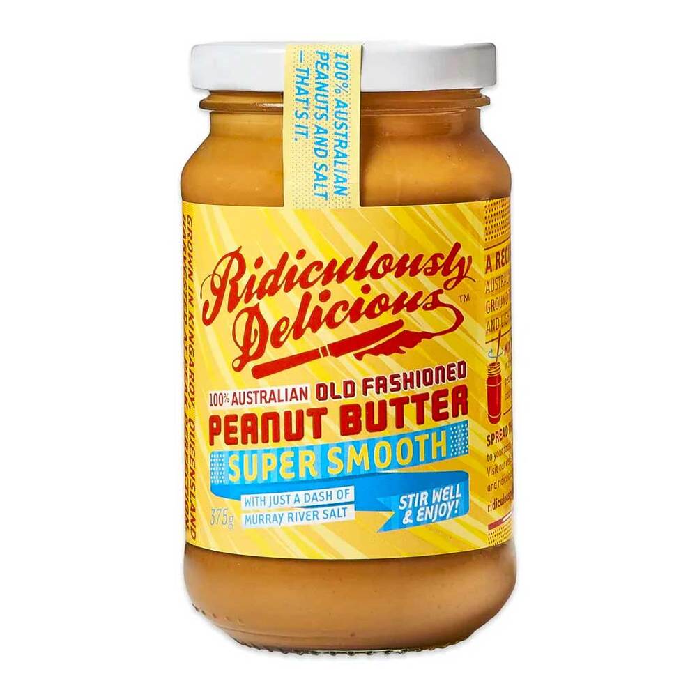 RIDICULOUSLY DELICIOUS Super Smooth Peanut Butter 375g