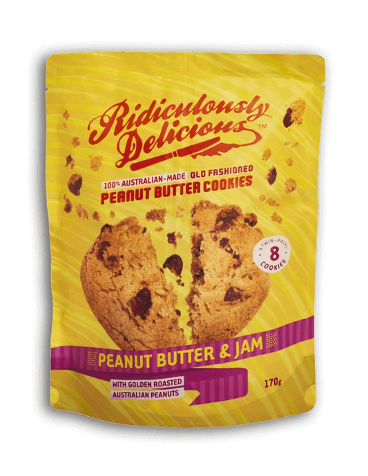 Ridiculously deliciousRidiculously DeliciousPeanut Butter and Jam cookies – 4x Twin PacksPreston Apothecary