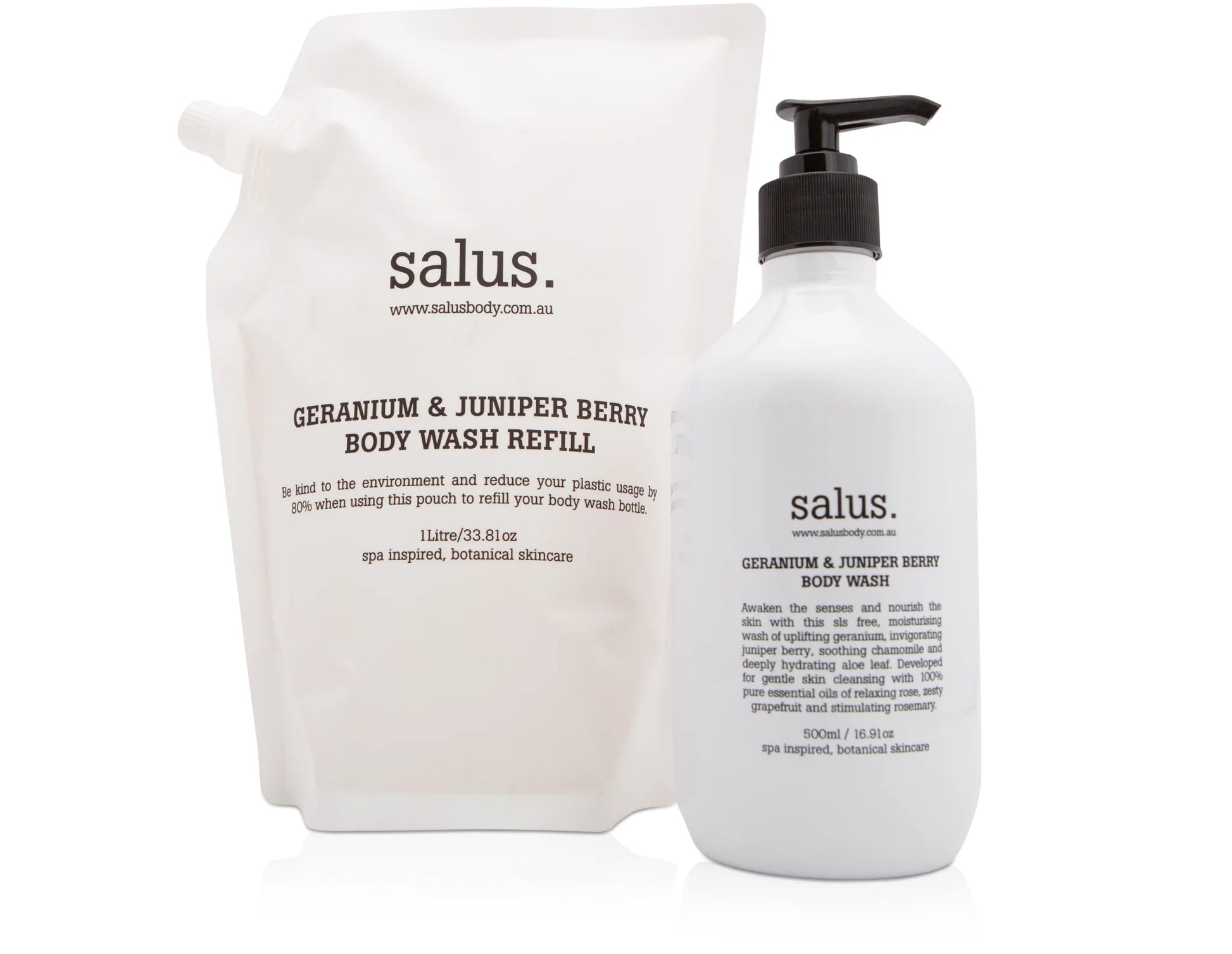 SALUS Geranium & Juniper Berry Body Wash Bundle - Preston Apothecary