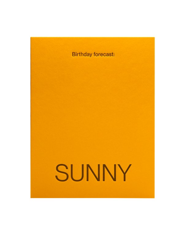 Short Talk Greeting Card | Birthday Forecast: Sunny