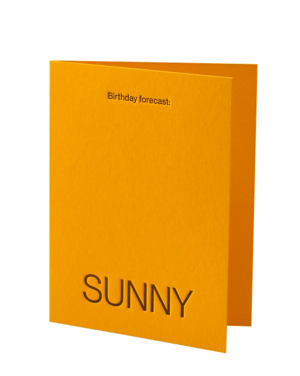 Short Talk Greeting Card | Birthday Forecast: Sunny