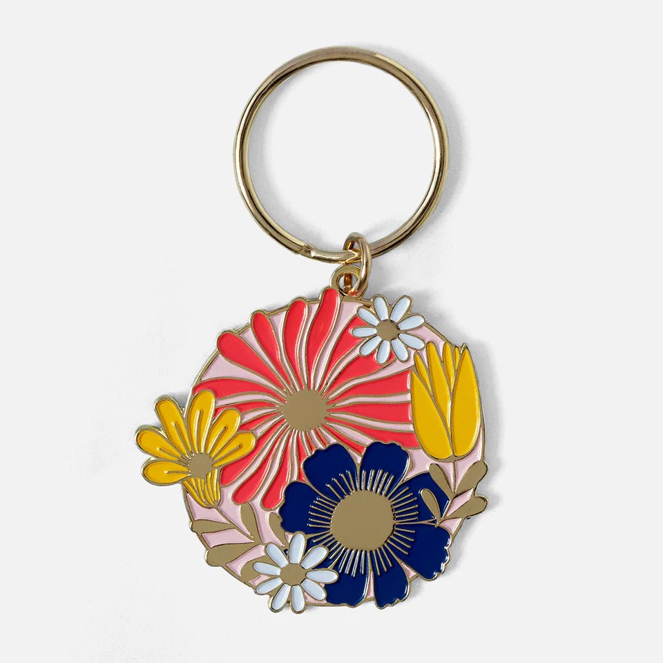 THE GOOD TWIN Cottage Floral Keychain Keychain The Good Twin   