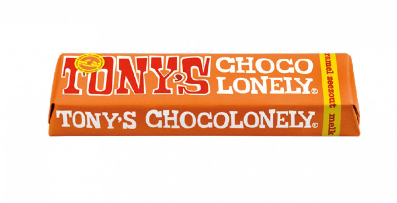 Tony's Chocolonely Milk Caramel Sea Salt small bar chocolate TONY'S CHOCOLONELY   