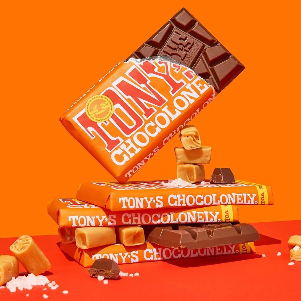 Tony's Chocolonely Milk Caramel Sea Salt small bar chocolate TONY'S CHOCOLONELY   