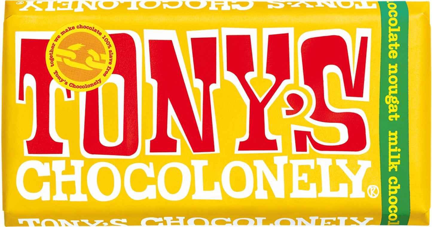 Tony's Chocolonely Milk Chocolate Almond Honey Nougat 180g - Preston Apothecary