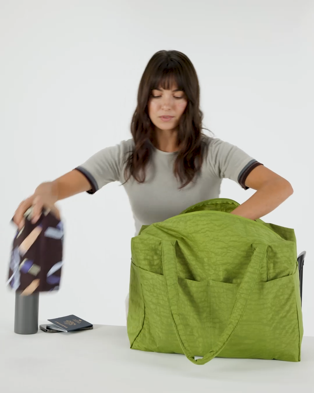 BAGGU - Cloud Carry-on - Green Juice