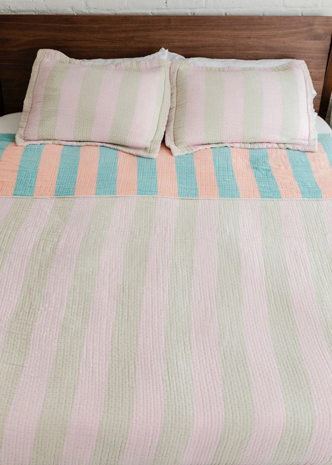 DUSEN DUSEN Coverlet Set | Warm Stripe