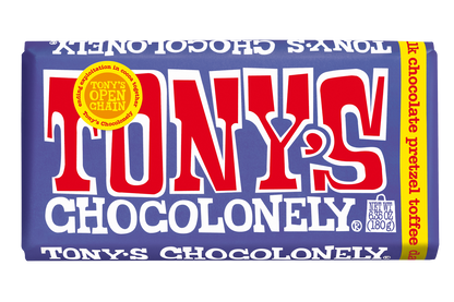 Tony's Chocolonely Dark Milk Pretzel Toffee 42% chocolate TONY'S CHOCOLONELY   