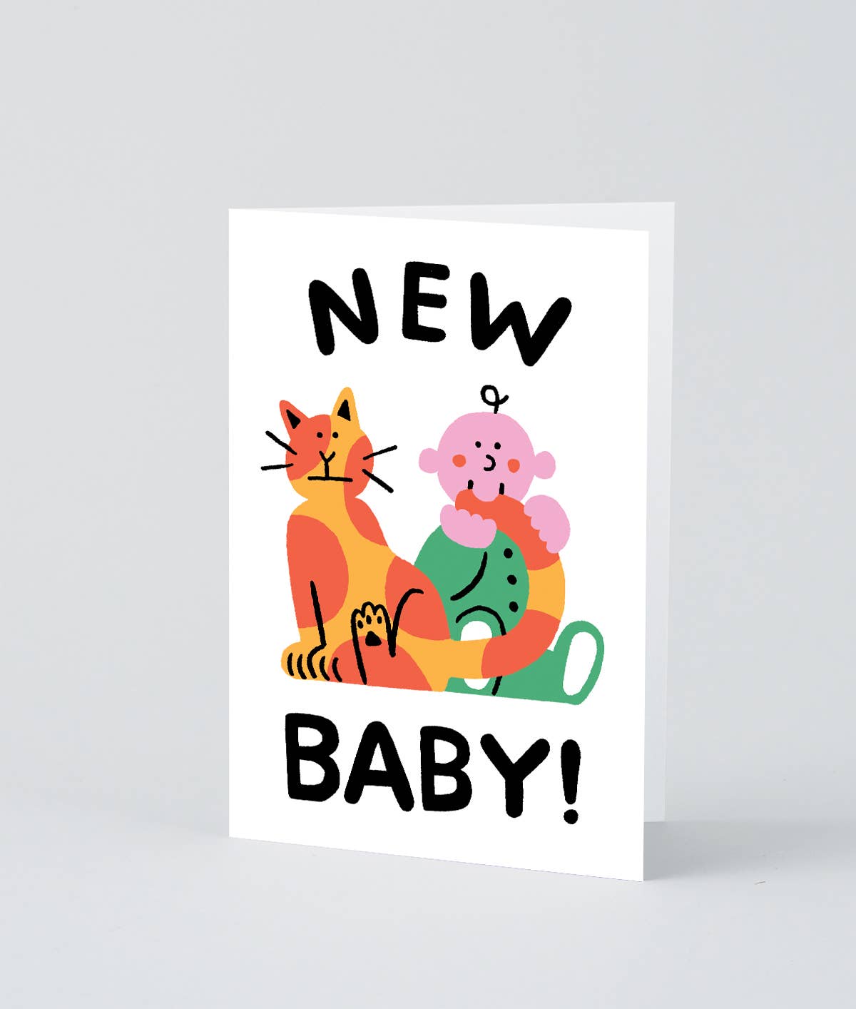 Wrap - ‘Baby and Cat’ Greetings Card