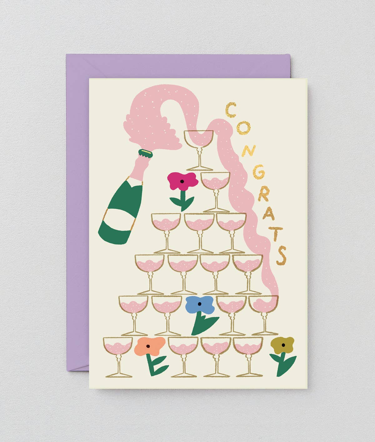 WRAP - ‘Congrats Champagne’ Greetings Card