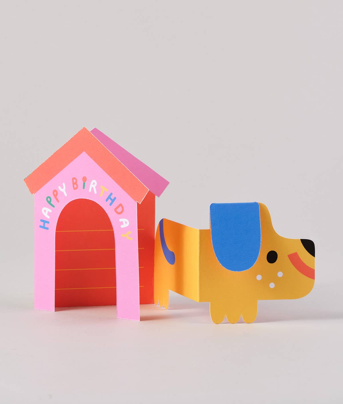 Wrap - 'Dog In House' Fold Out Kid's Birthday Card