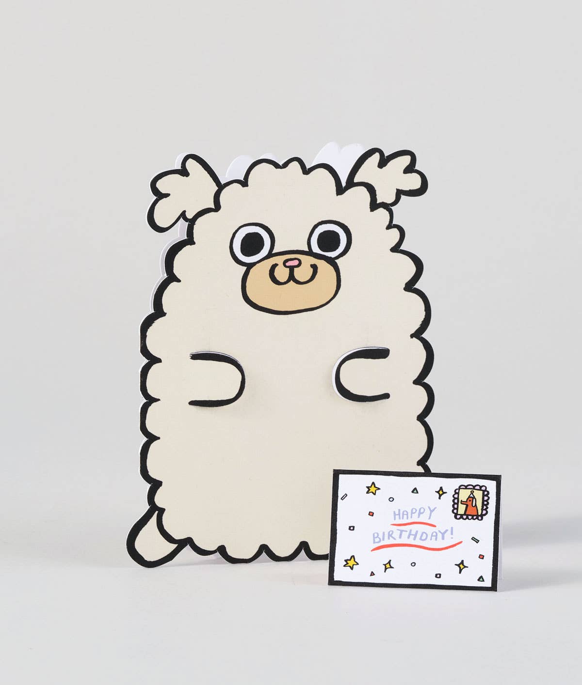 Wrap - 'Fluffy Dog' Kid's Greetings Card