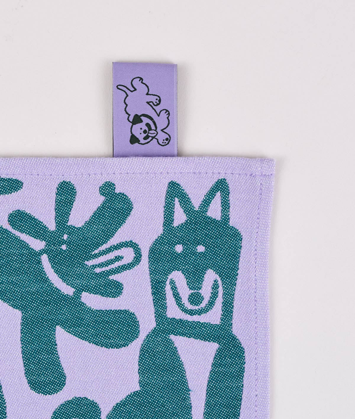 Wrap - 'Dogs Day Out Lilac/Green' Tea Towel